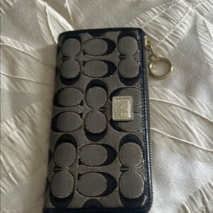 Coach Black and Gray Signature Wallet